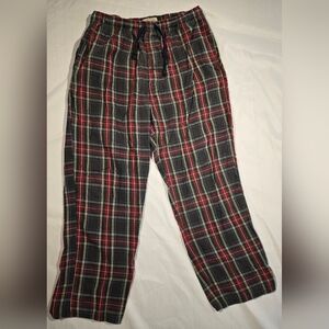 St John's Bay Men's Pajama Pants L Flannel Plaid 100% Cotton